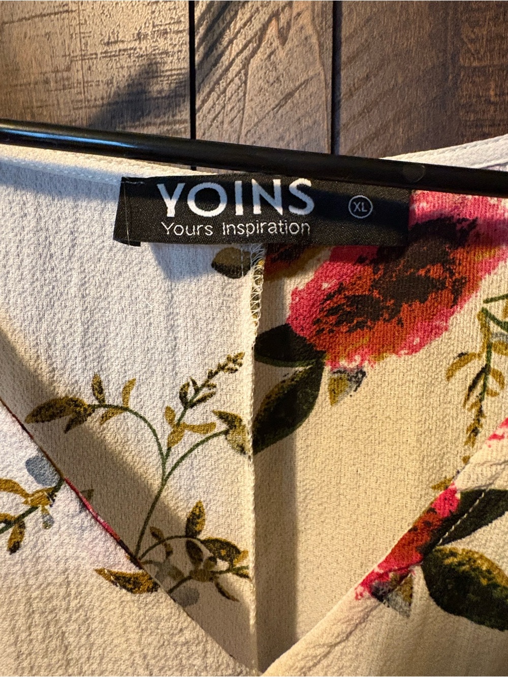 YOINS Cream Floral Kimono Robe with Tie Waist - Picture 2 of 4